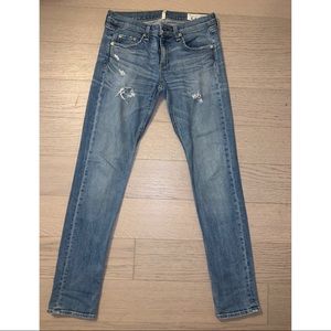 Light wash rag & bone skinny jeans